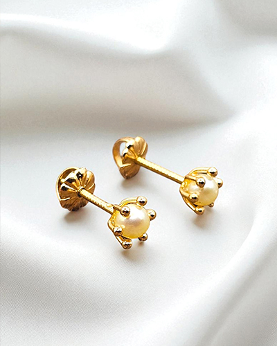 Aros bebés oro 18 kilates