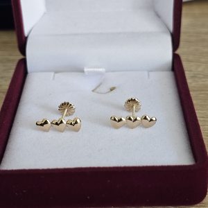 Aro triple corazón Oro 18 Kilates